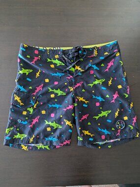 Maui & Son's Sharks Swim Trunks Size 32